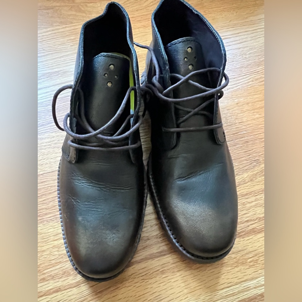New Cole Haan Zerogrand Chukka Boot Metallic Leather Men Size 7.5